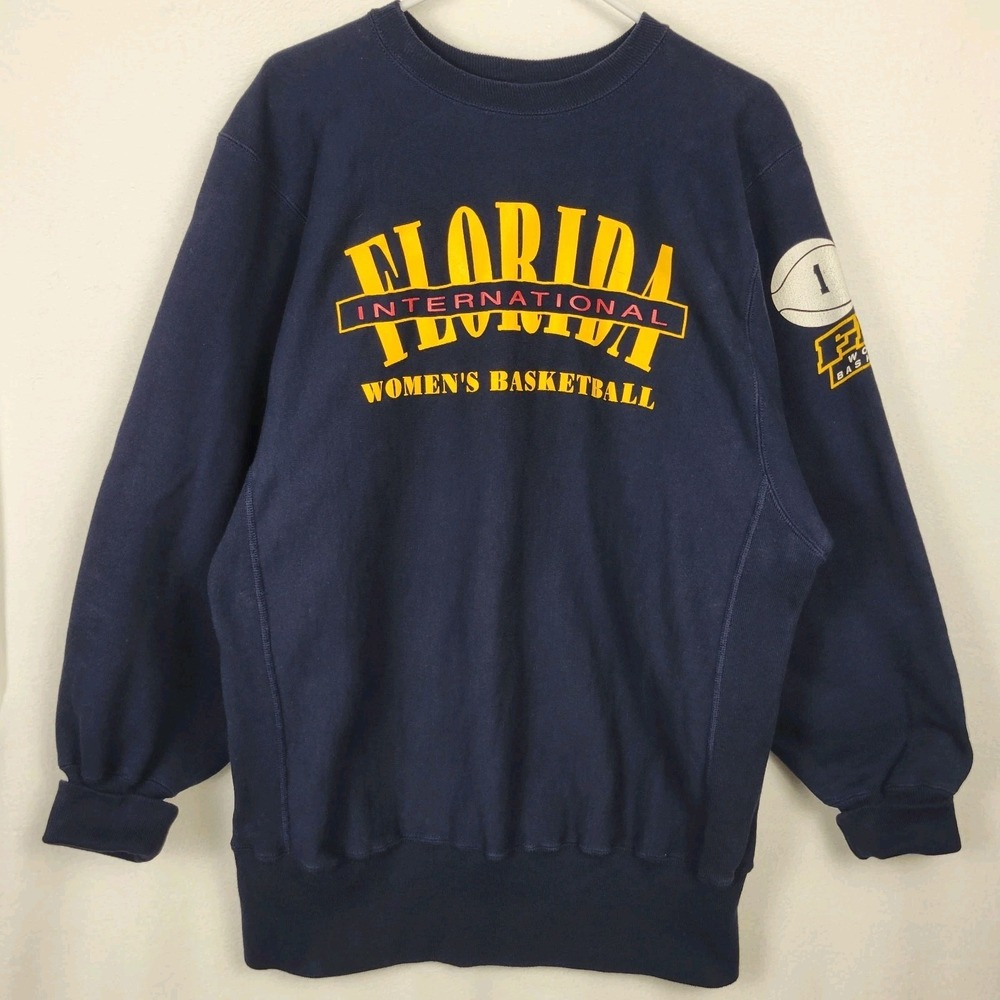 Vtg Champion FL International University FIU Women's Basketball XL Reverse Weave